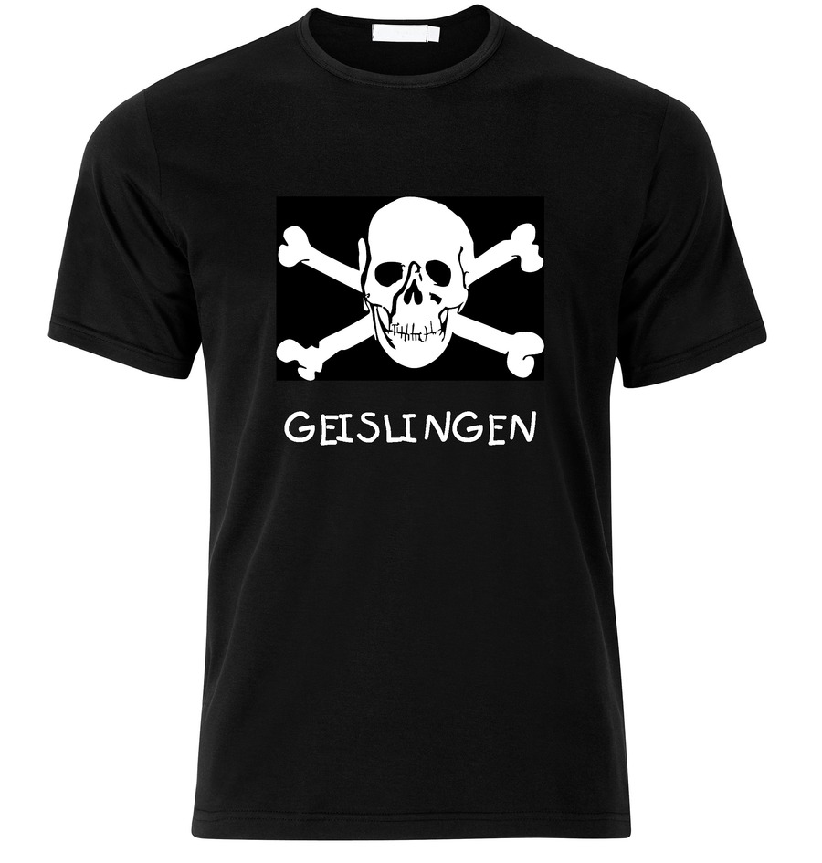T-Shirt Geislingen
an der Steige Jolly Roger, Totenkopf